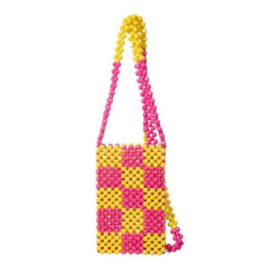 Orange Blending Chequered Shoulderbag