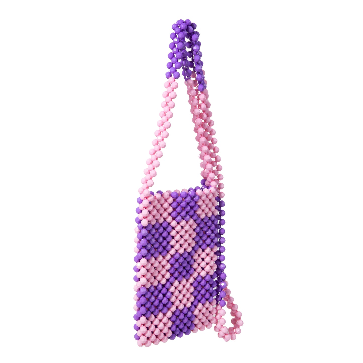 Purple Blending Chequered Shoulderbag