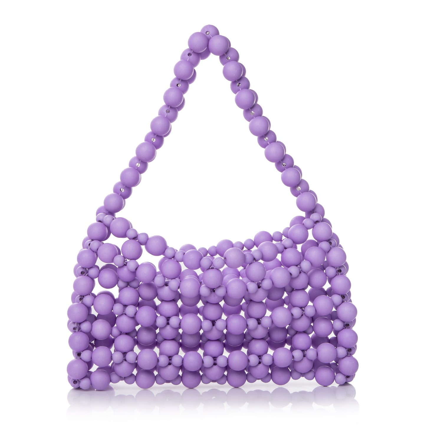 Rubber Purple Bead Clutch