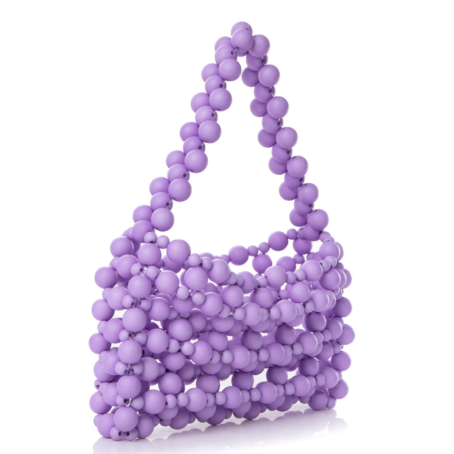 Rubber Purple Bead Clutch