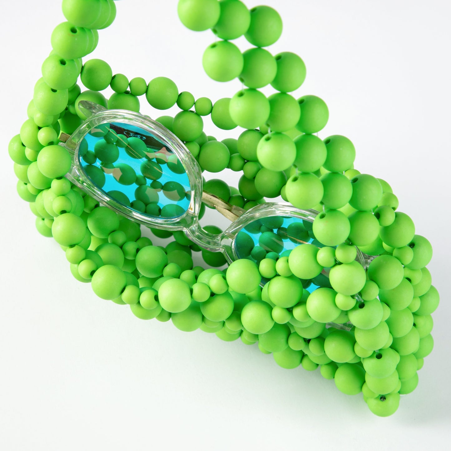 Rubber Green Bead Clutch