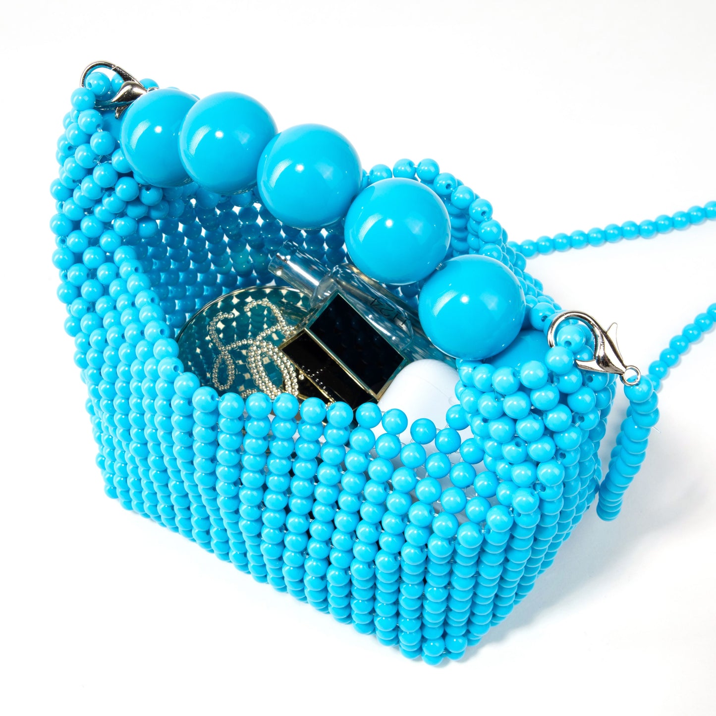 Beaded Blue Handbag