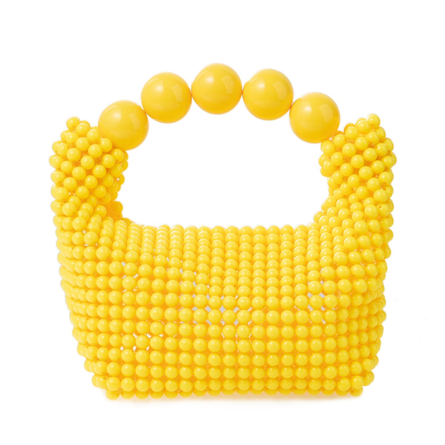 Beaded Yellow Handbag