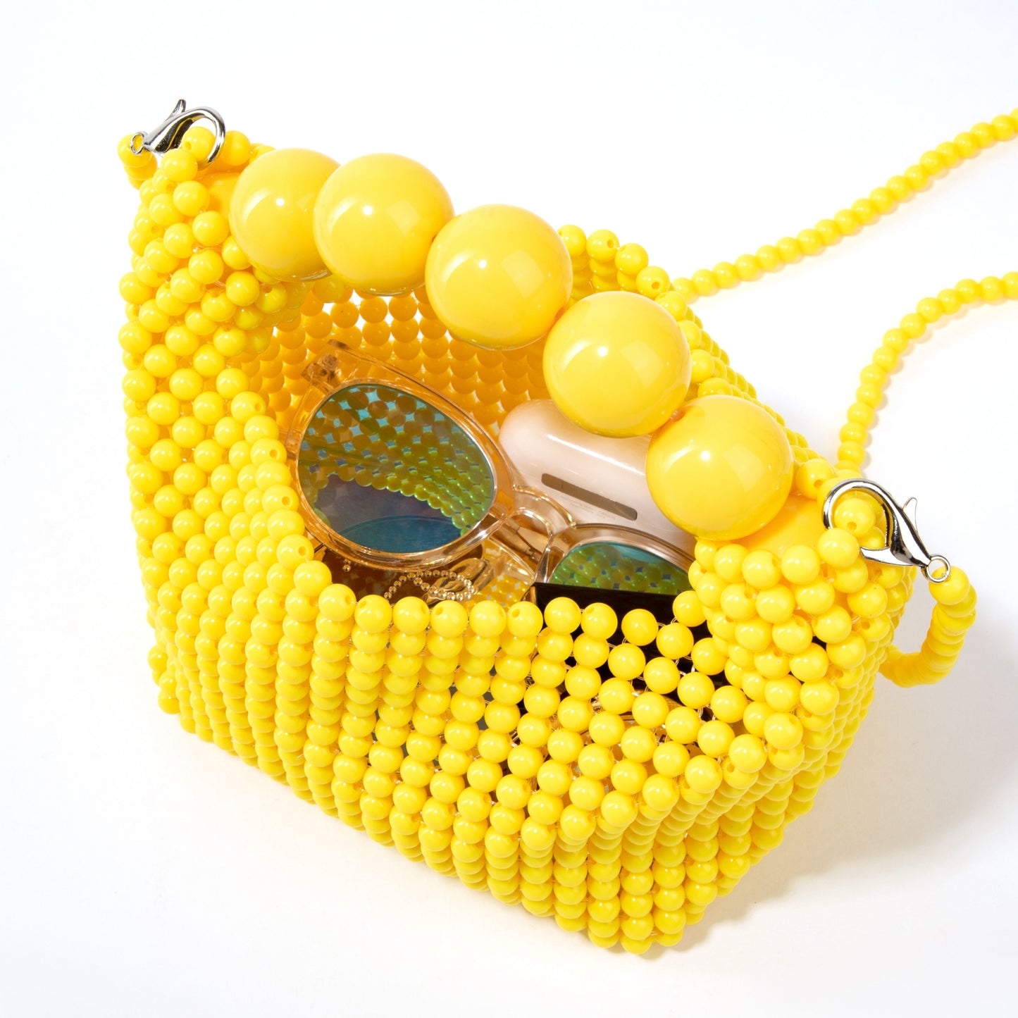 Beaded Yellow Handbag