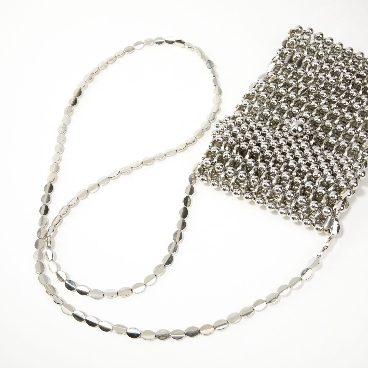 Silver Sequin Phone Bag