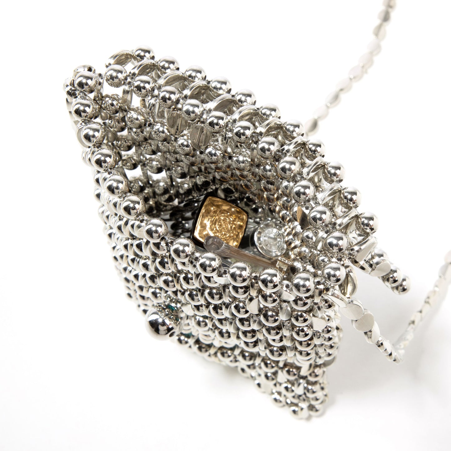 Silver Sequin Phone Bag