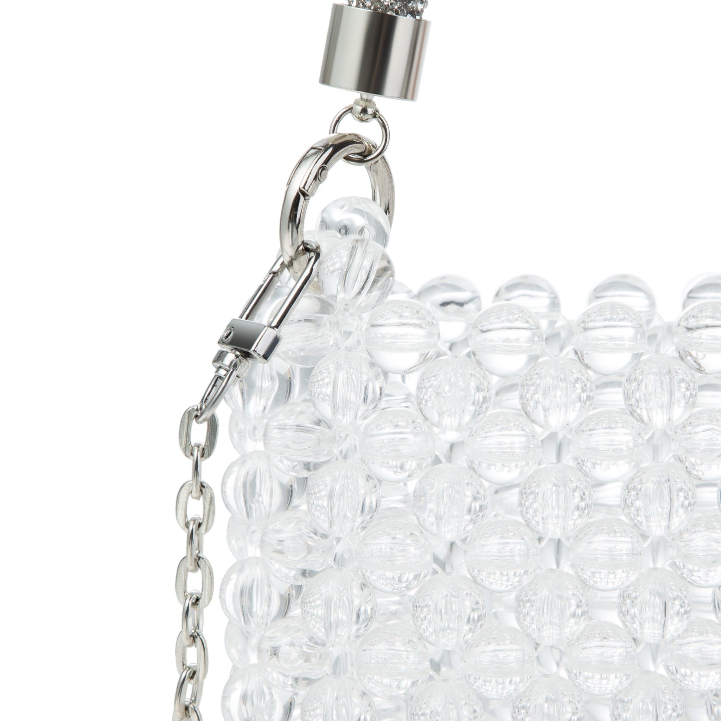 Metal Handle Clear Phone Bag