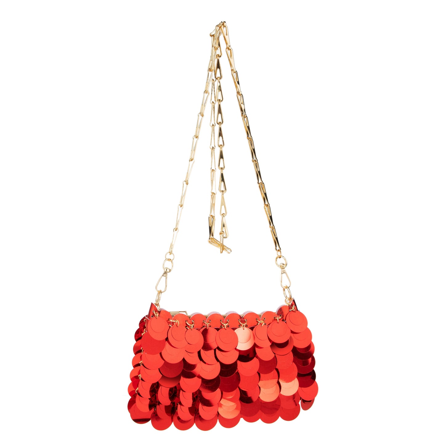 Plastic Sequin Crossbody Bag