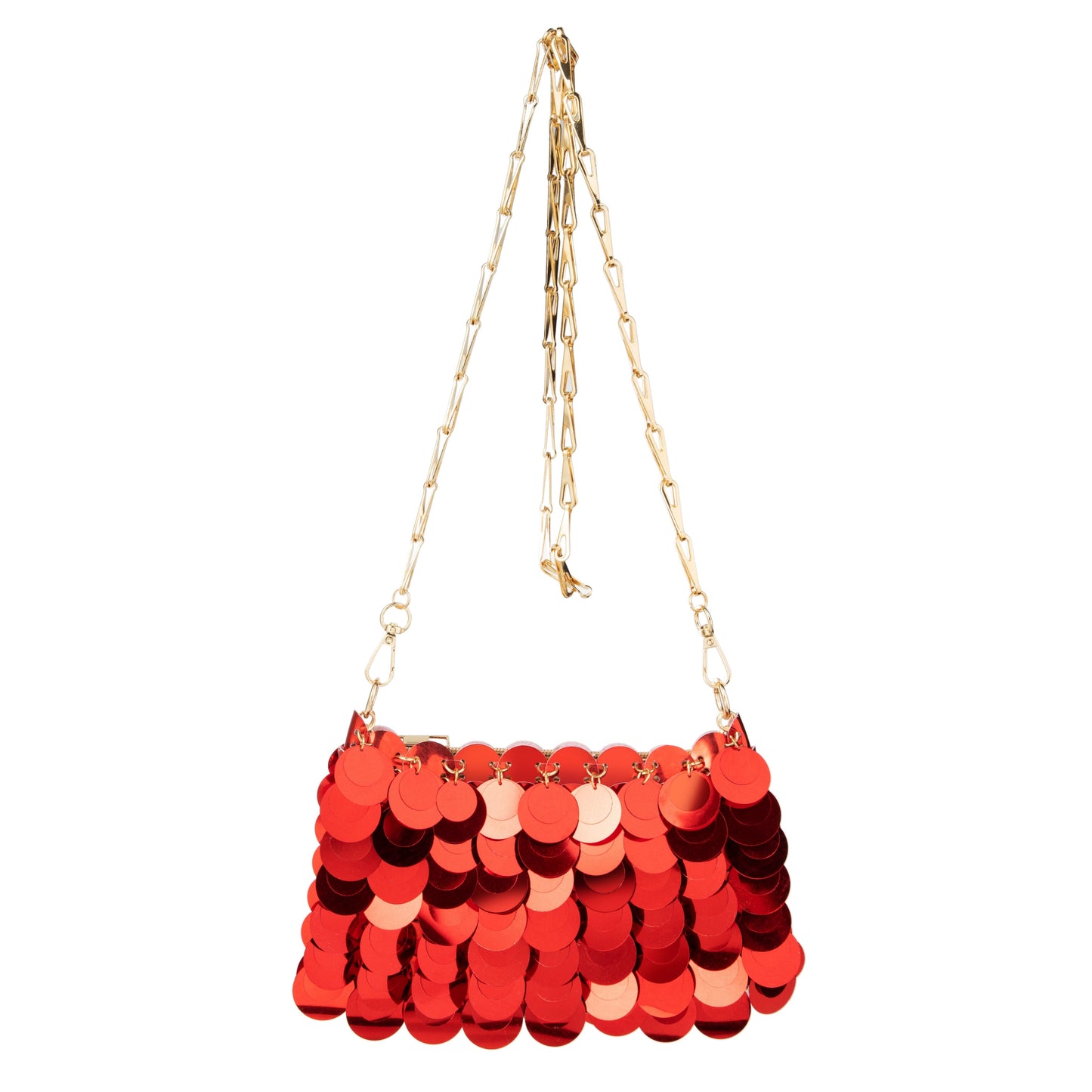 Plastic Sequin Crossbody Bag