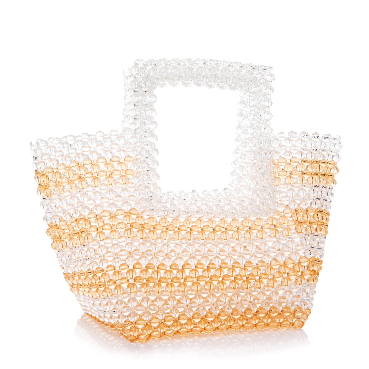 Gold&Clear Beaded Tote