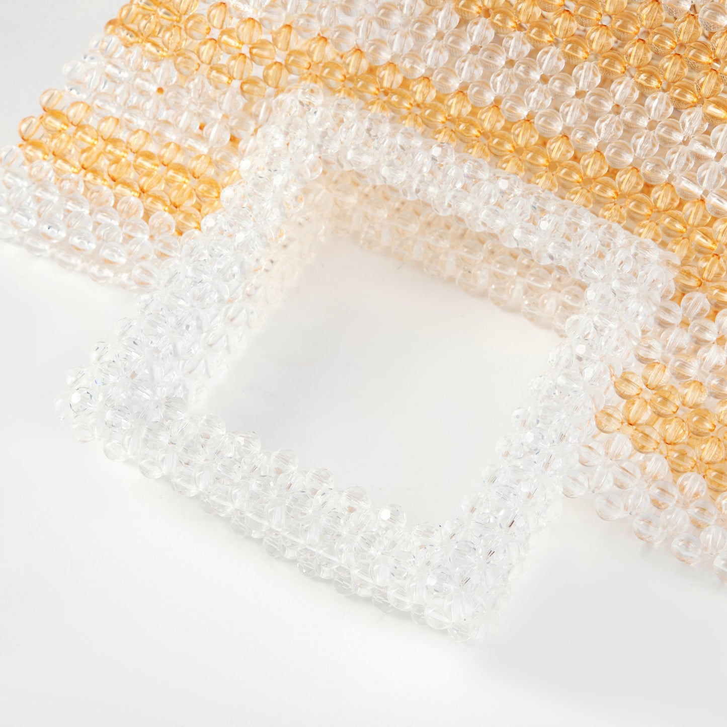 Gold&Clear Beaded Tote