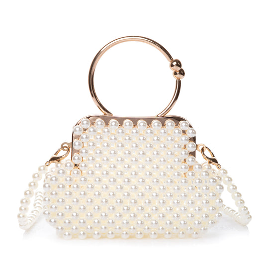 Pearl Beaded Wallet Clutch