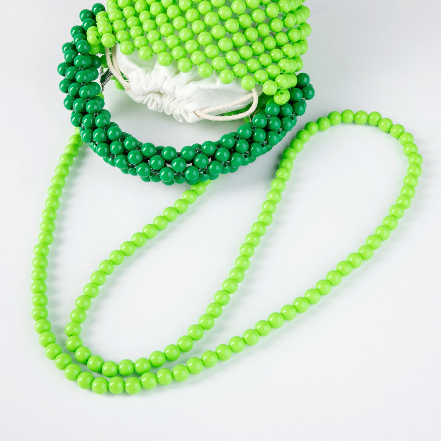 Beaded Green Bucket