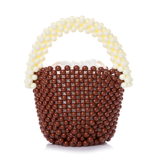 Beaded Brown Bucket