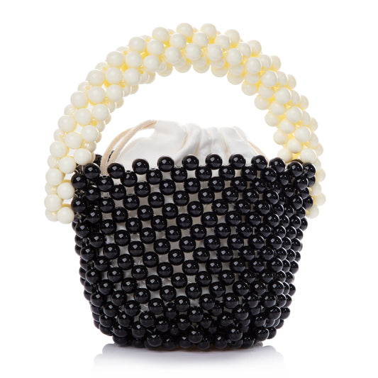 Beaded Black Bucket