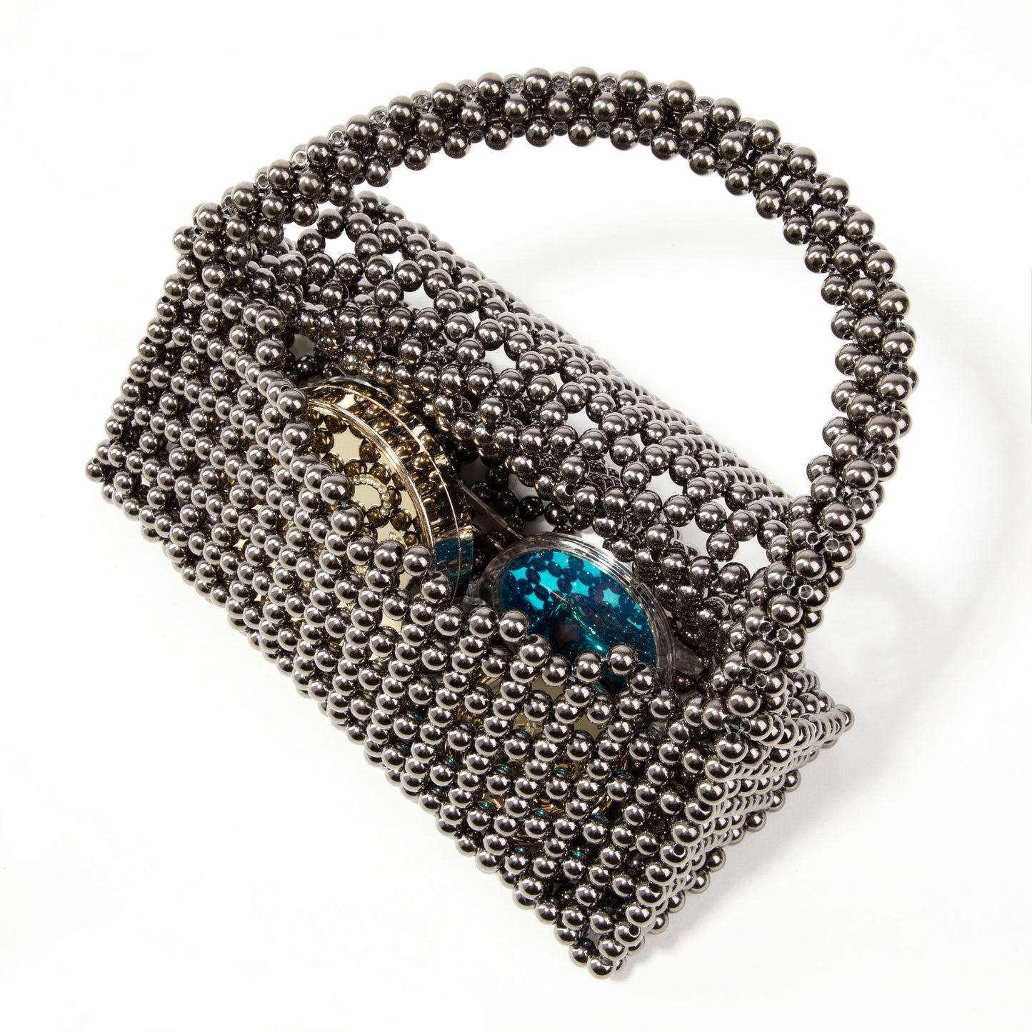 Gunmetal Triangle Clutch