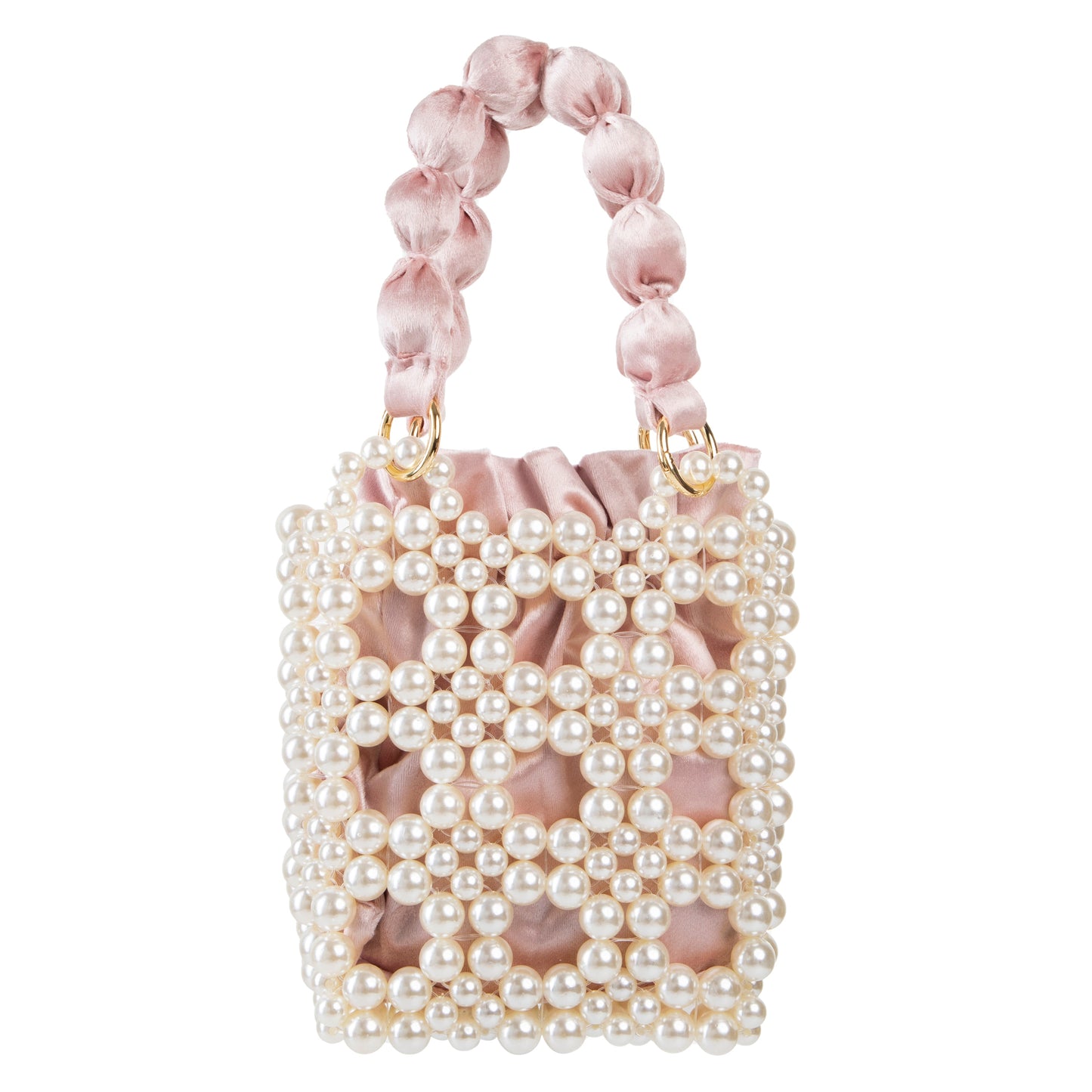 Pearl Pink Velvet Handbag