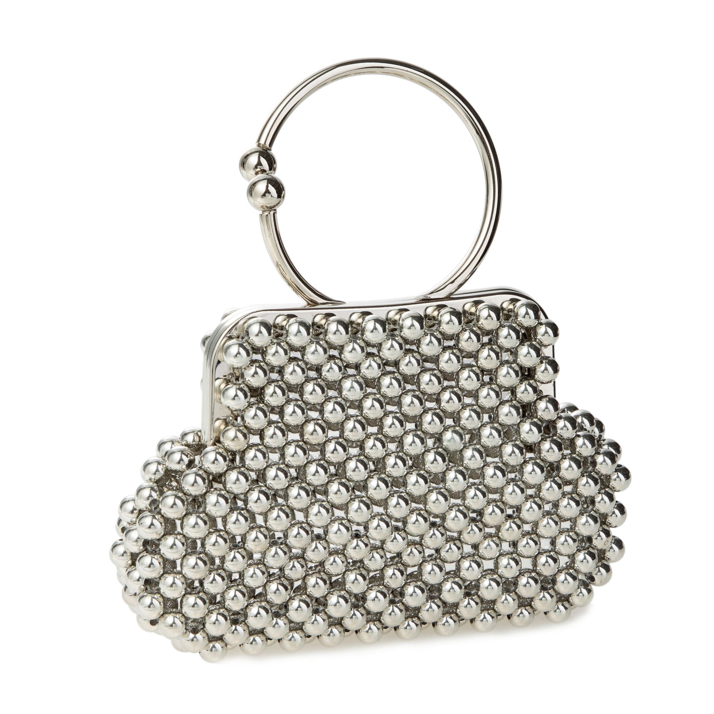 Metallic Wallet Silver Clutch