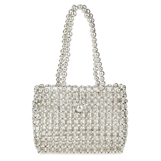 Metallic Silver Underarm Purse