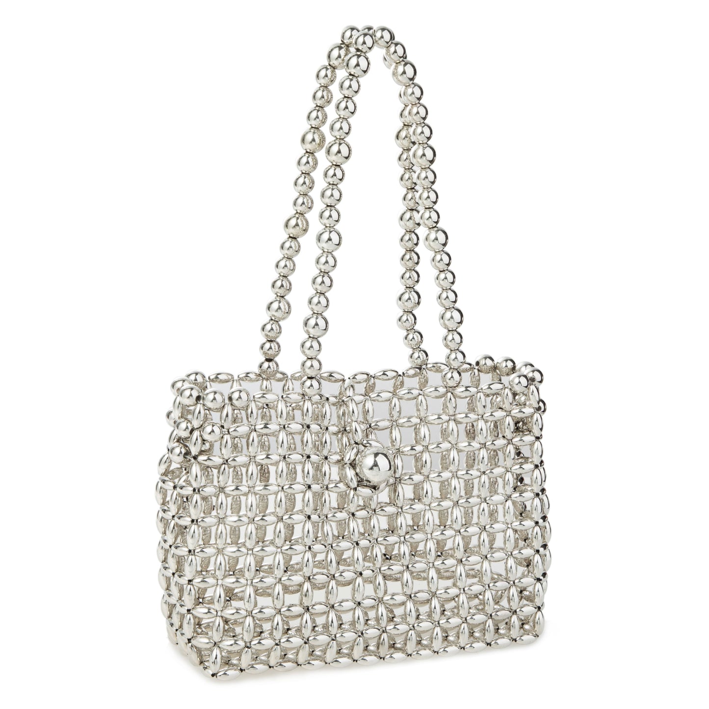 Metallic Silver Underarm Purse