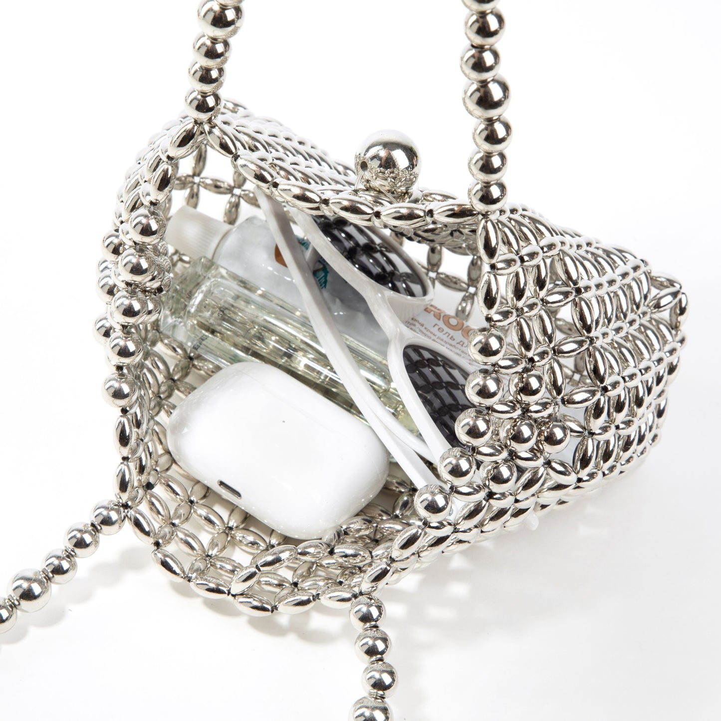 Metallic Silver Underarm Purse