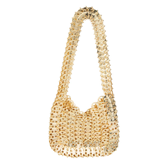 Gold Metal Disc Handbag