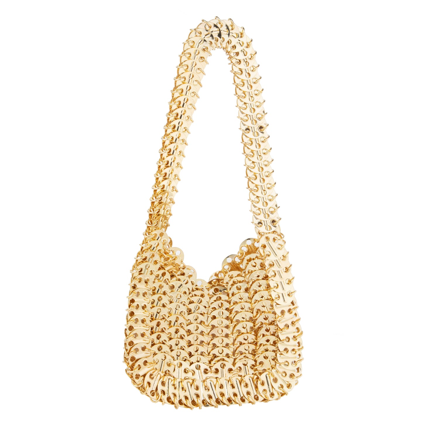 Gold Metal Disc Handbag