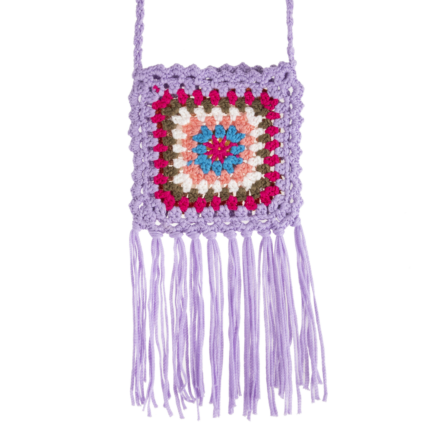 Ethnic Crochet Pouch with Tassels