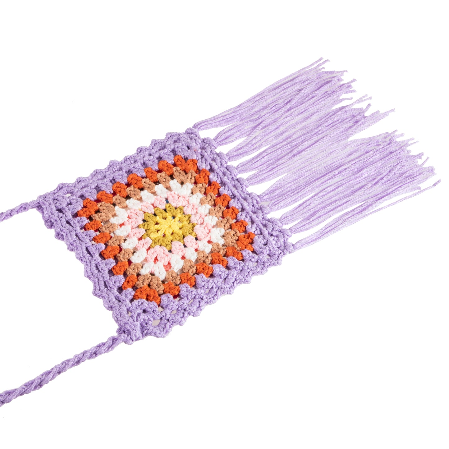 Ethnic Crochet Pouch with Tassels