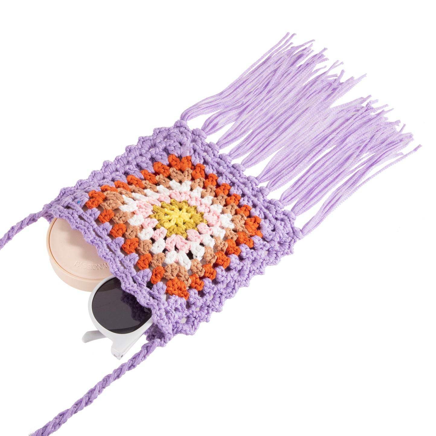 Ethnic Crochet Pouch with Tassels