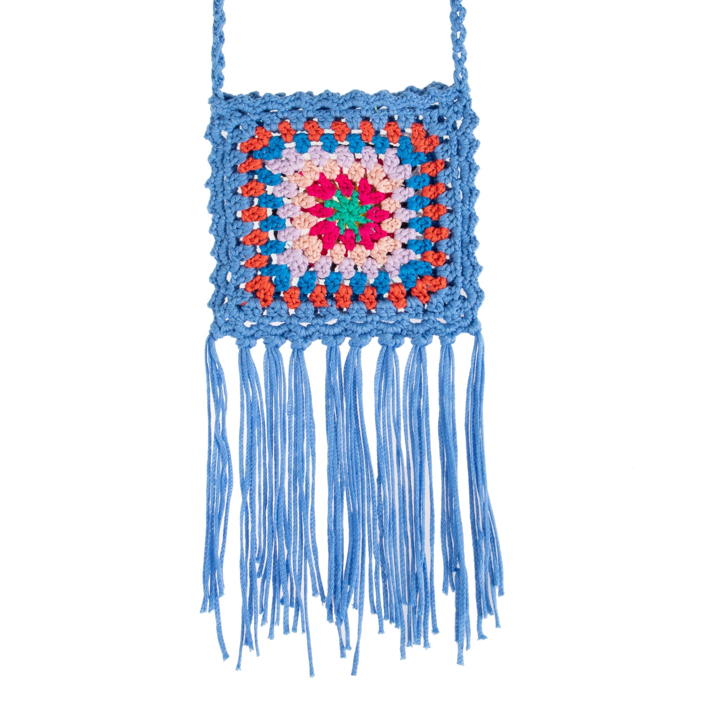 Ethnic Crochet Pouch with Tassels