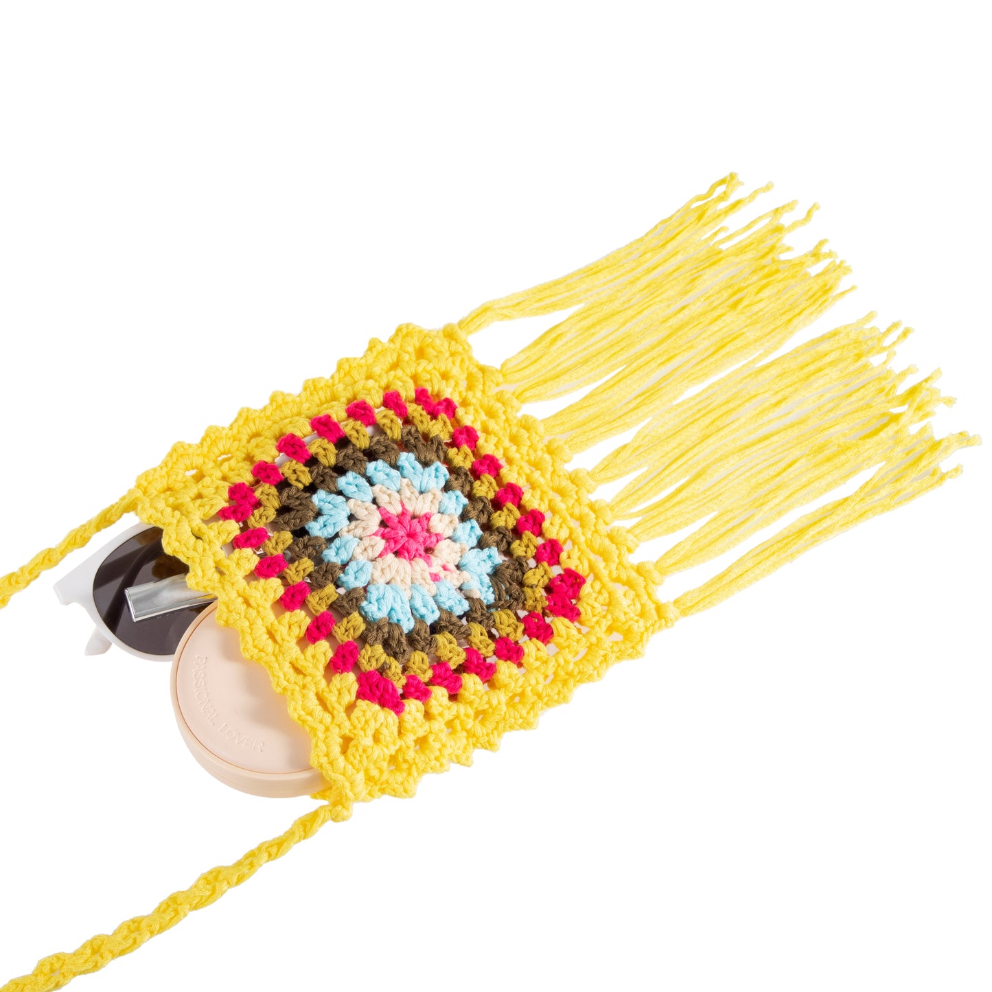 Ethnic Crochet Pouch with Tassels