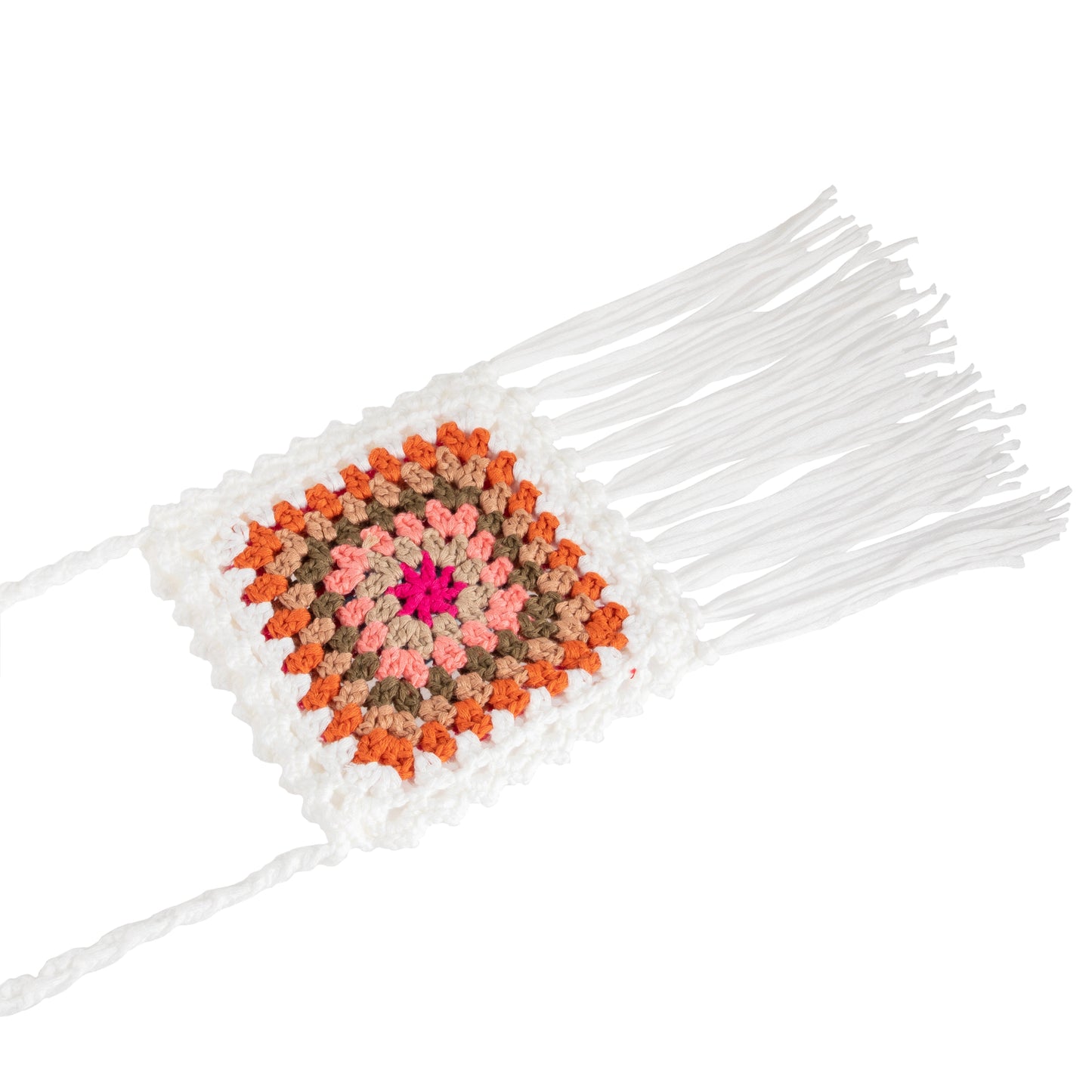 Ethnic Crochet Pouch with Tassels