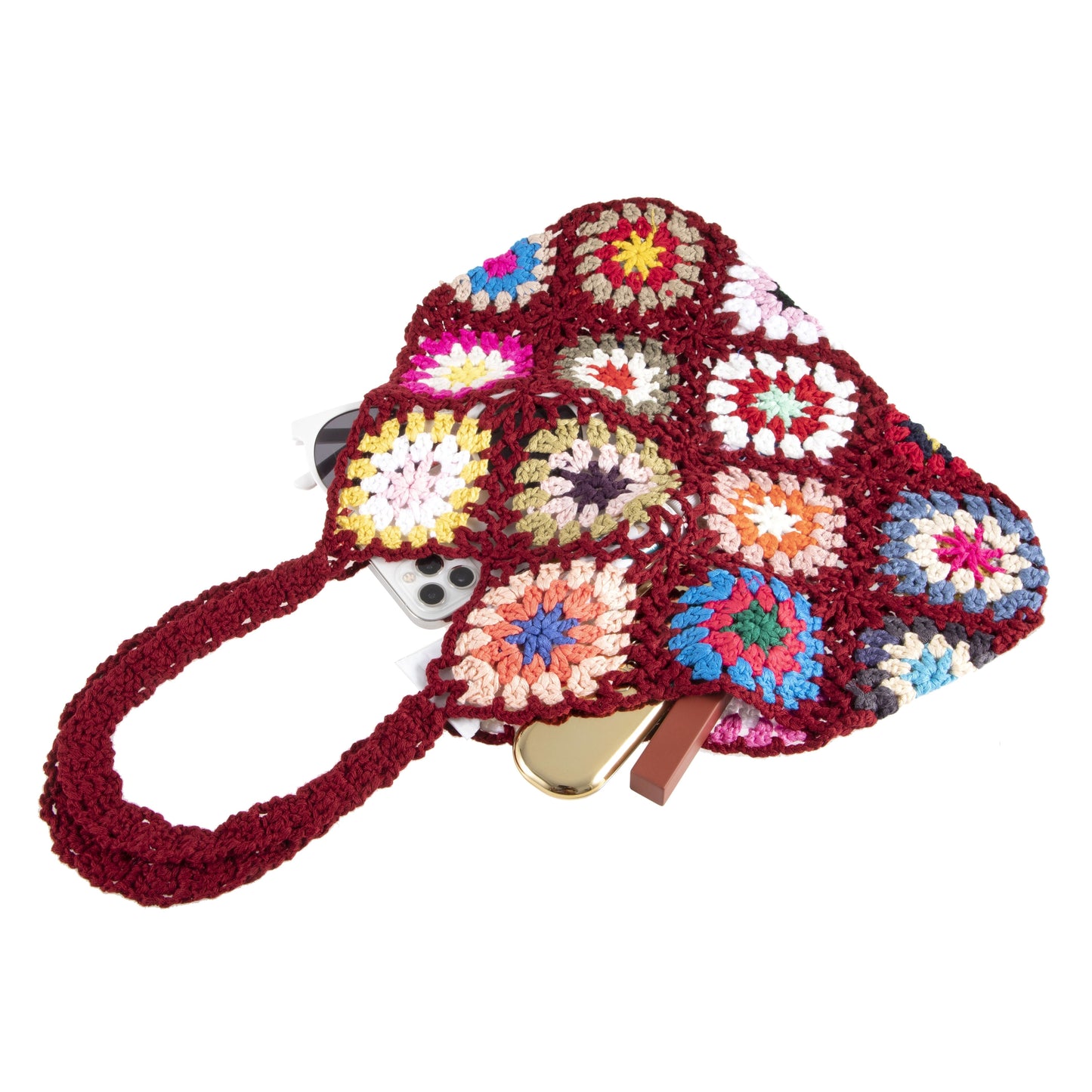 Crochet Flower Handbag