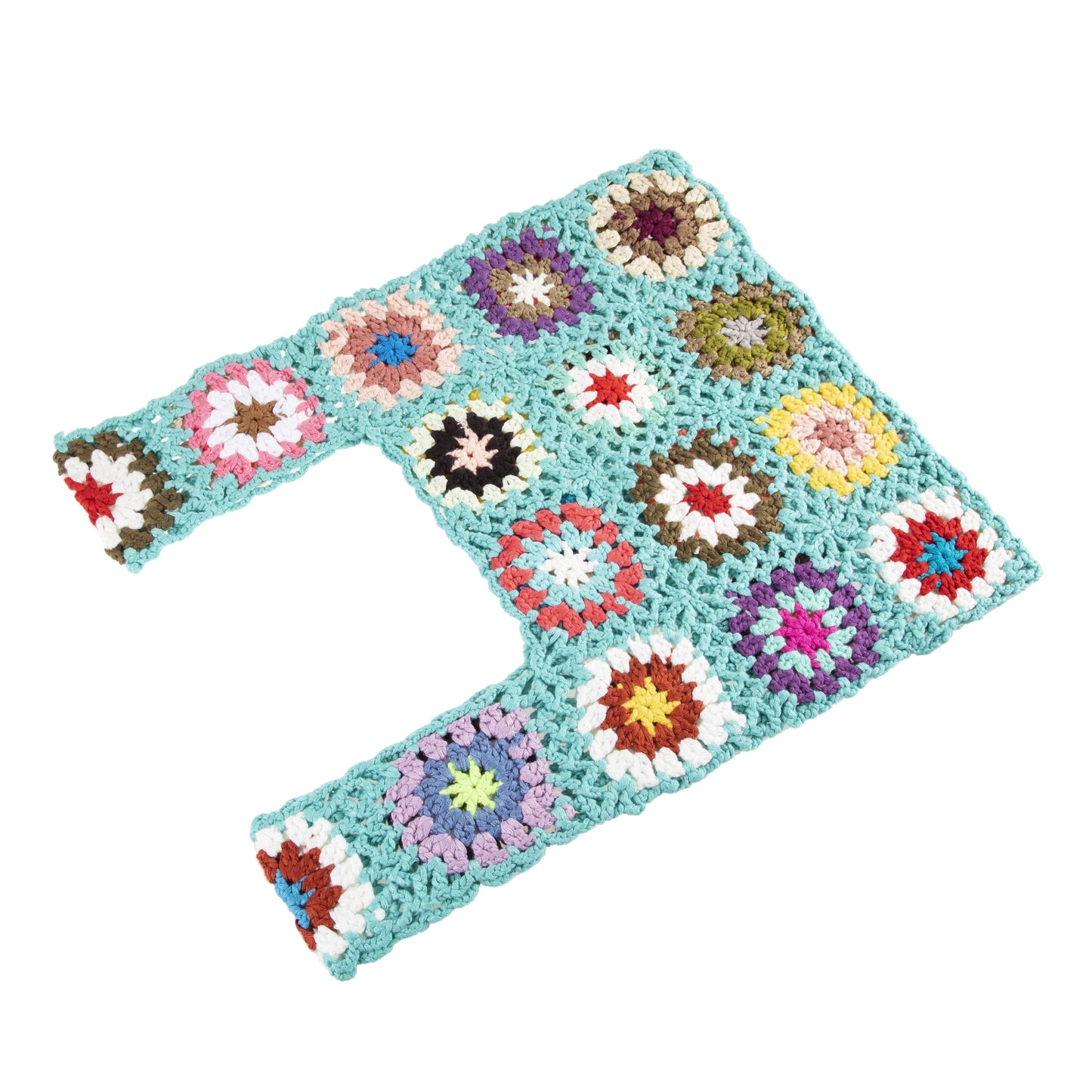 Ethnic Crochet Flower Tote