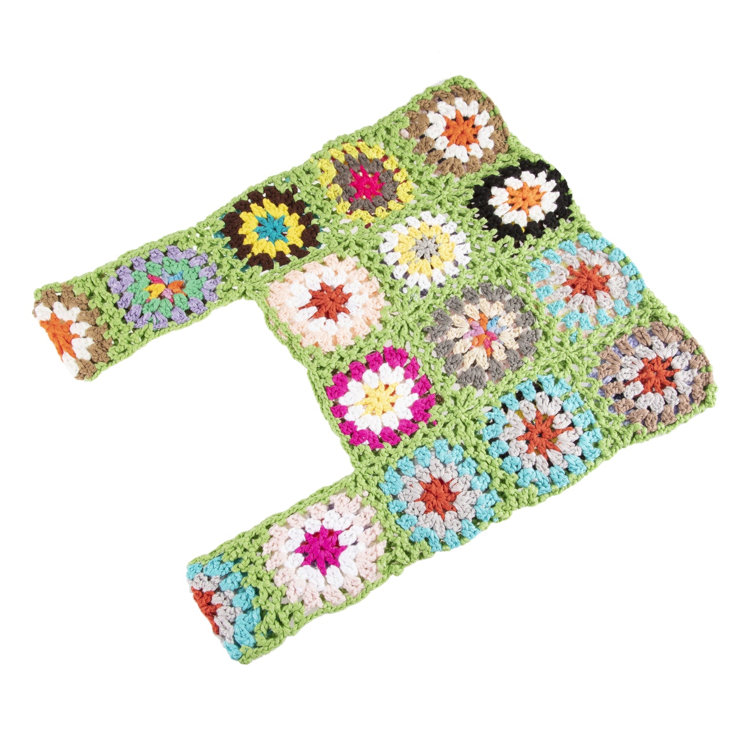 Ethnic Crochet Flower Tote