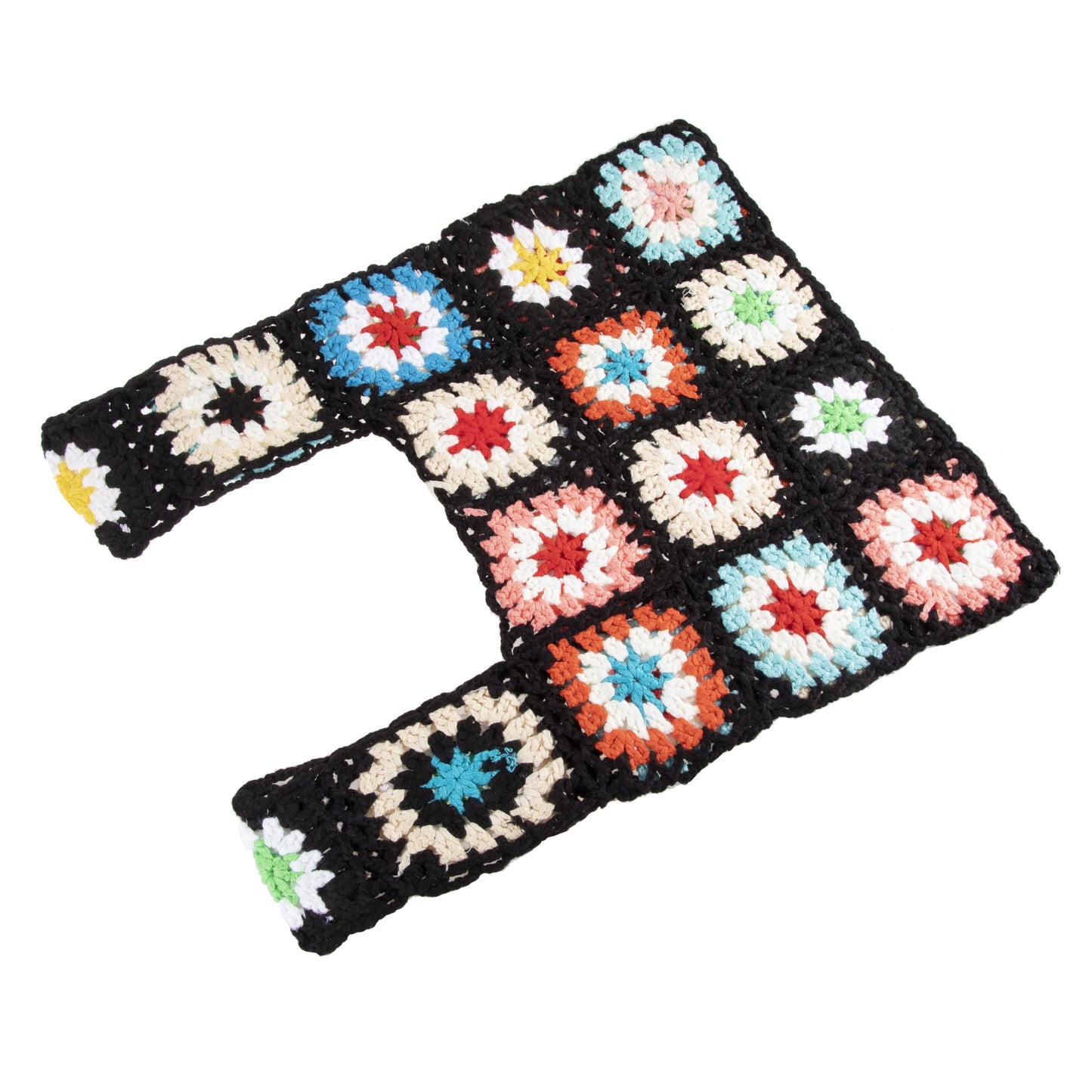 Ethnic Crochet Flower Tote