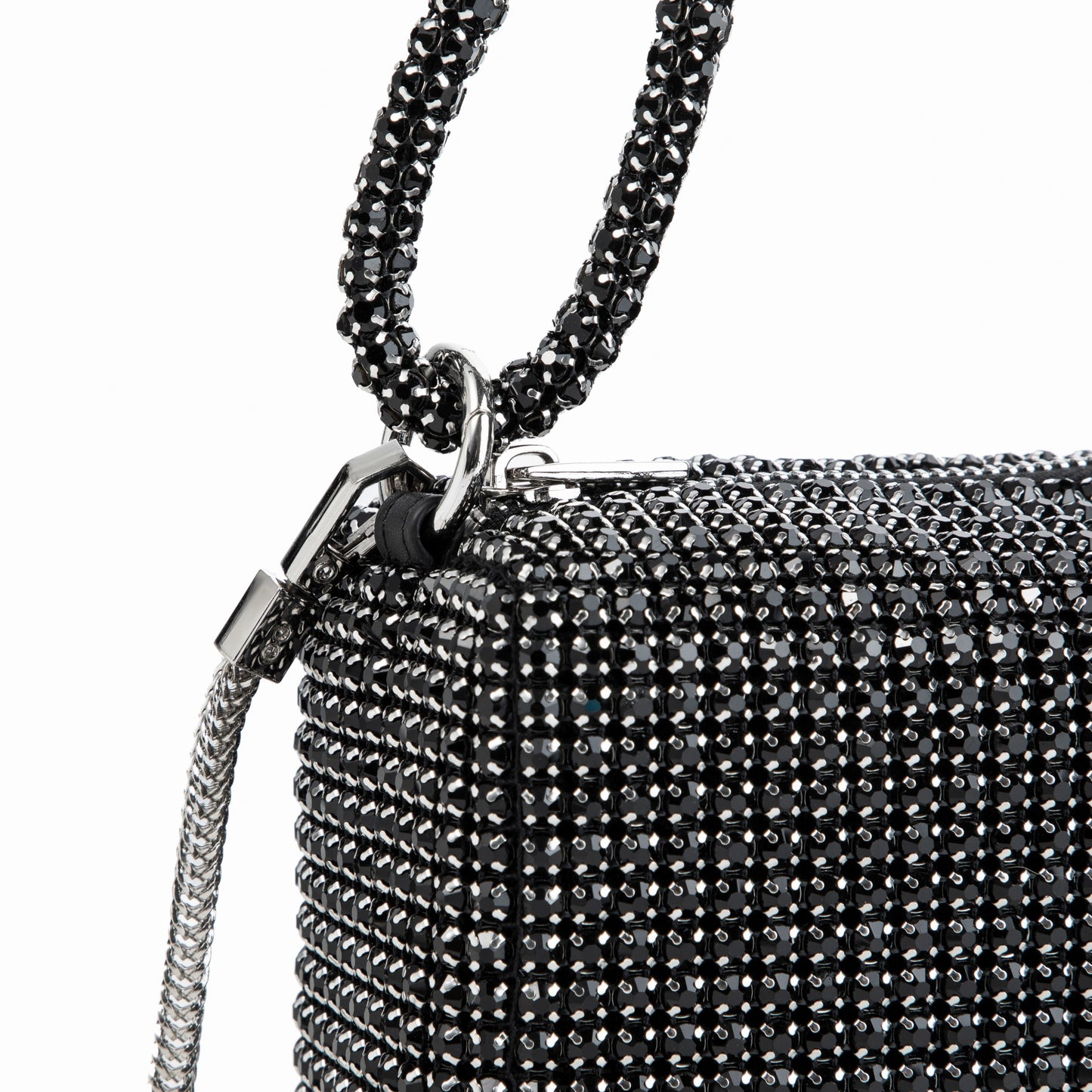 Rhinestone Box Knot Black Bag