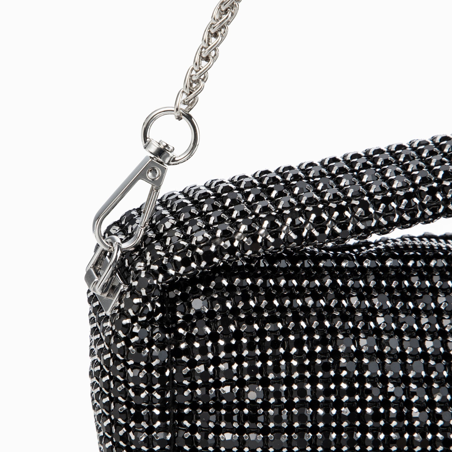 Rhinestone Black Underarm Bag