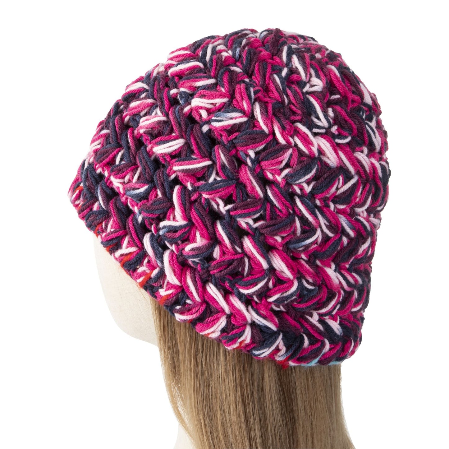 Thick Crochet Hat Pink