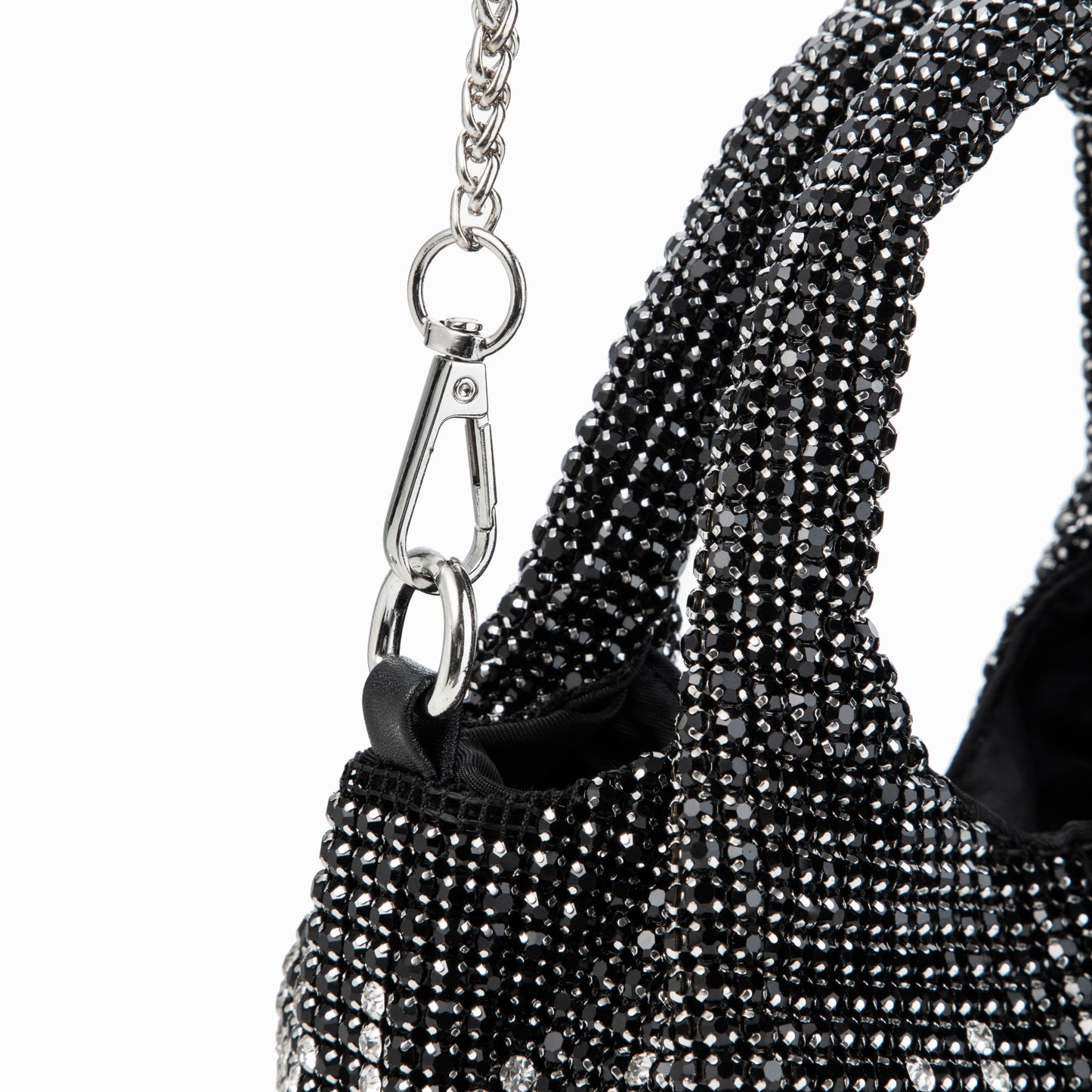 Rhinestone Gradient Black Tote