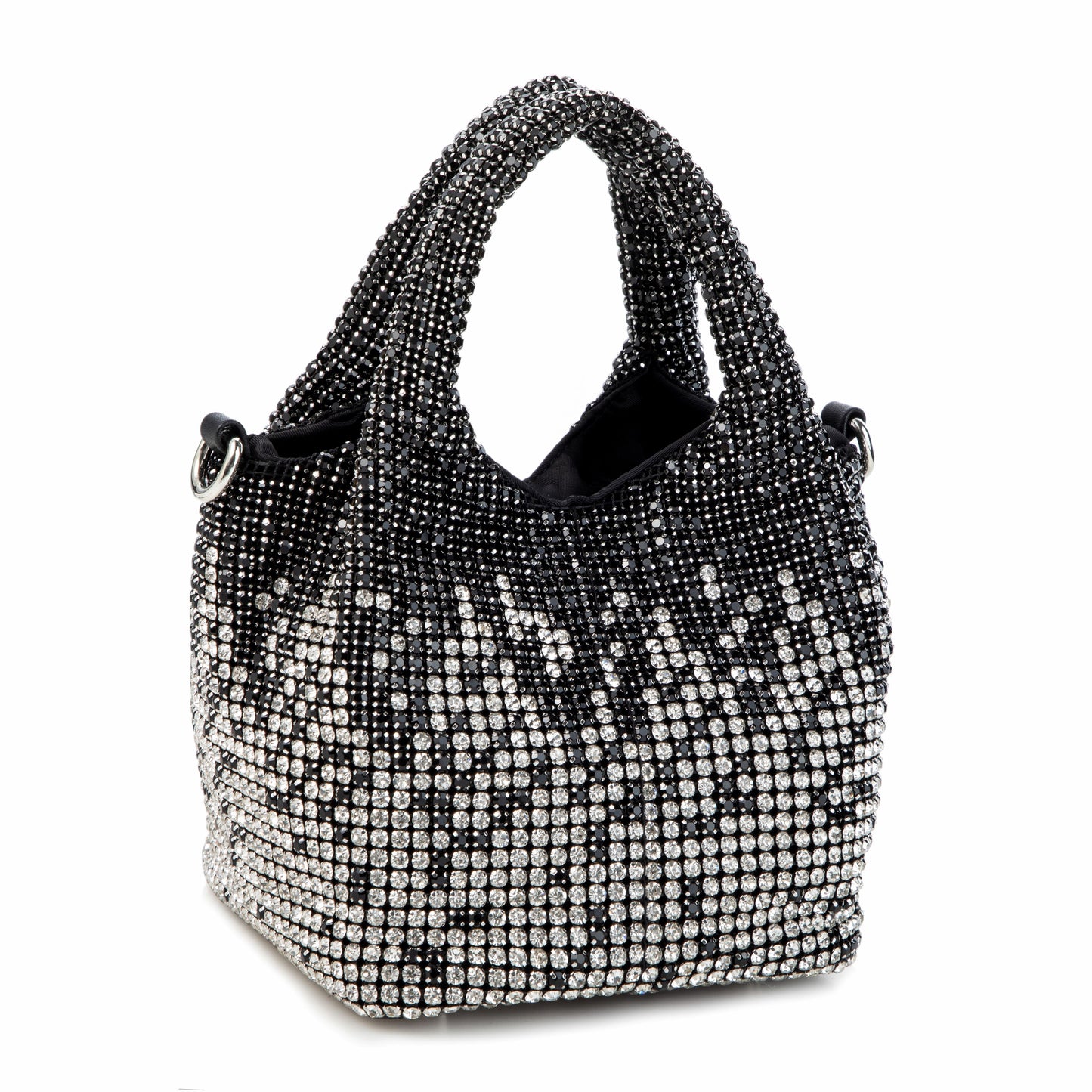 Rhinestone Gradient Black Tote