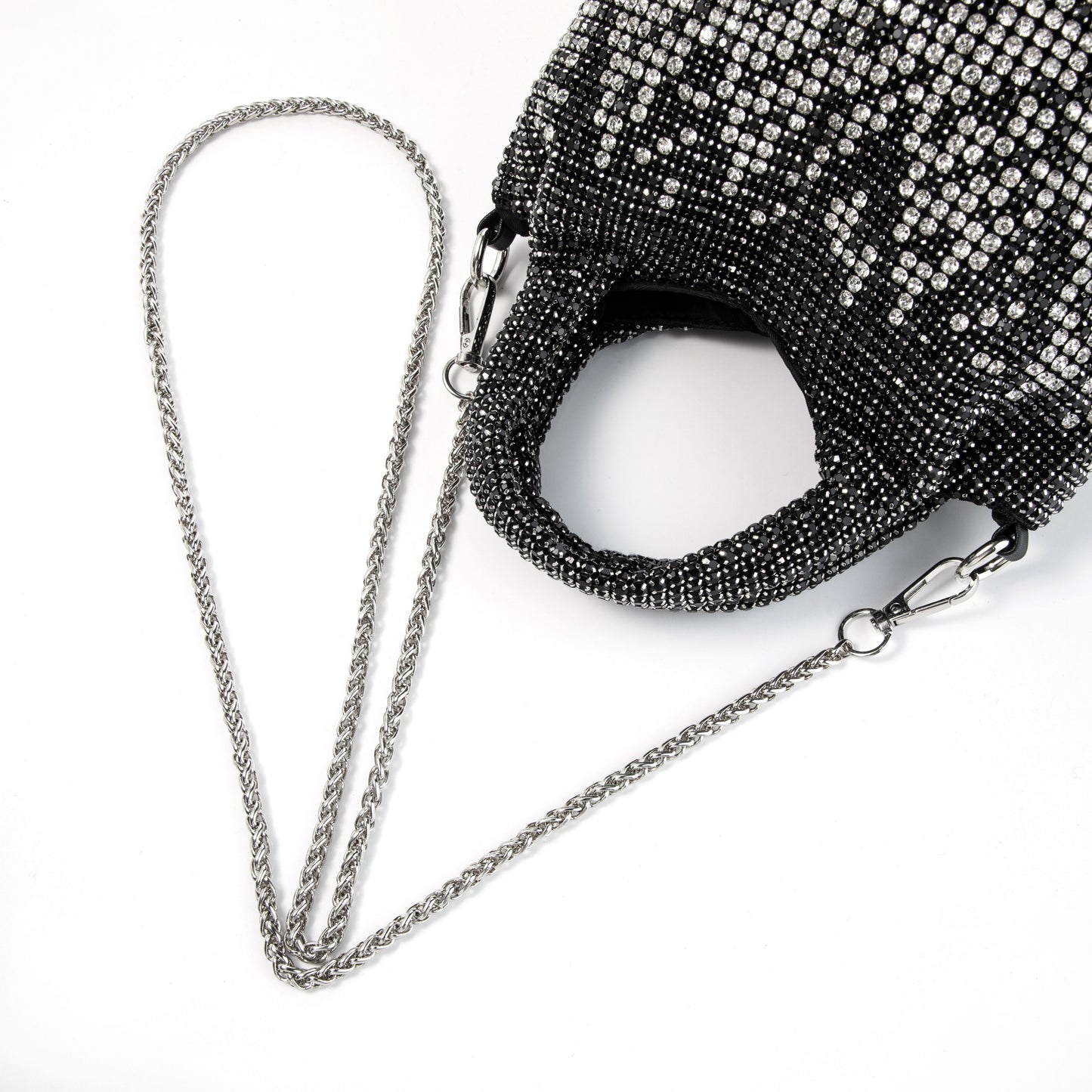 Rhinestone Gradient Black Tote