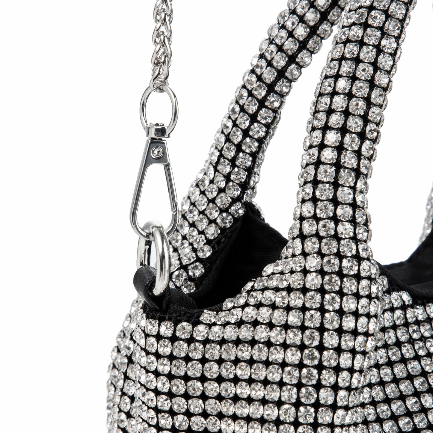 Rhinestone Gradient Silver Tote