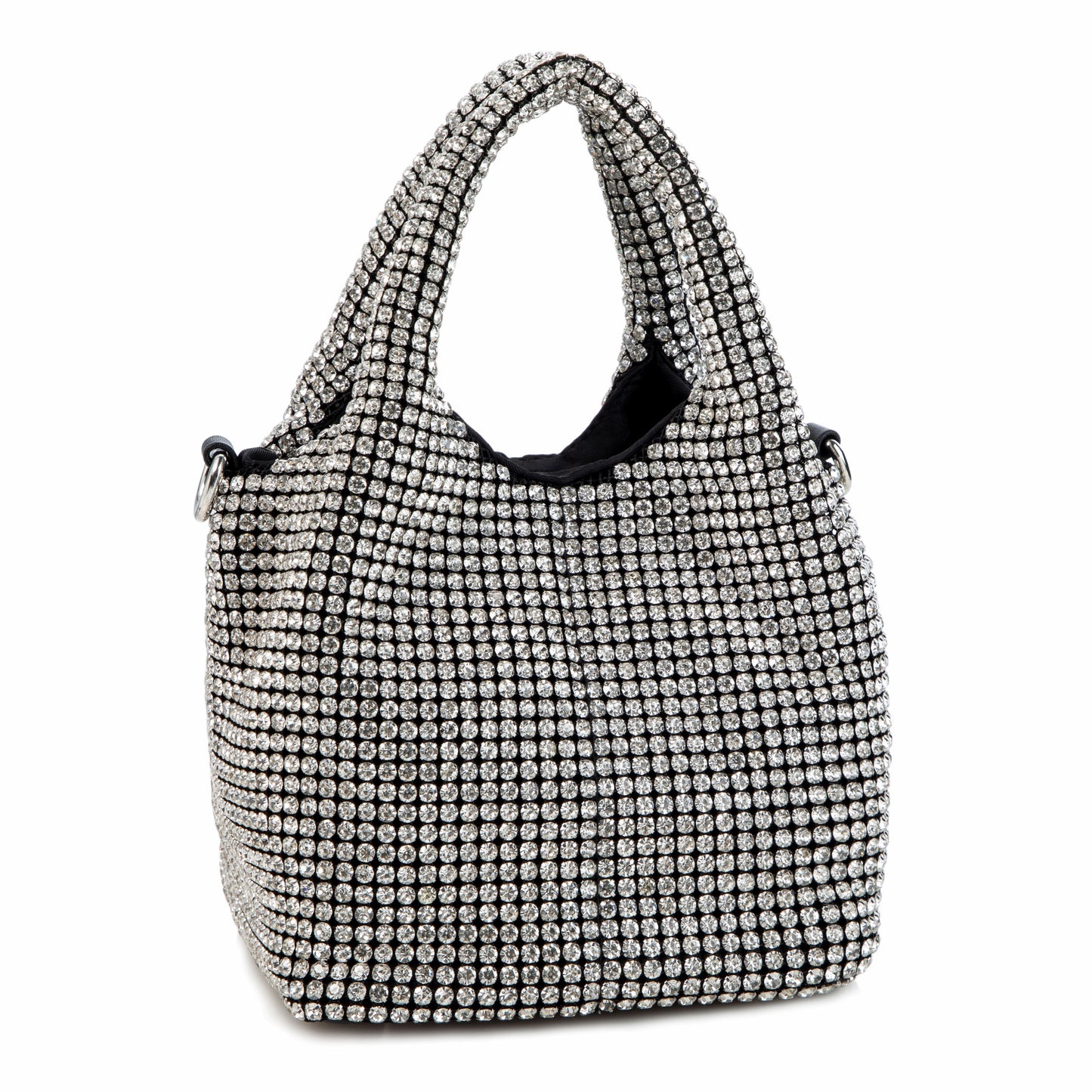 Rhinestone Gradient Silver Tote