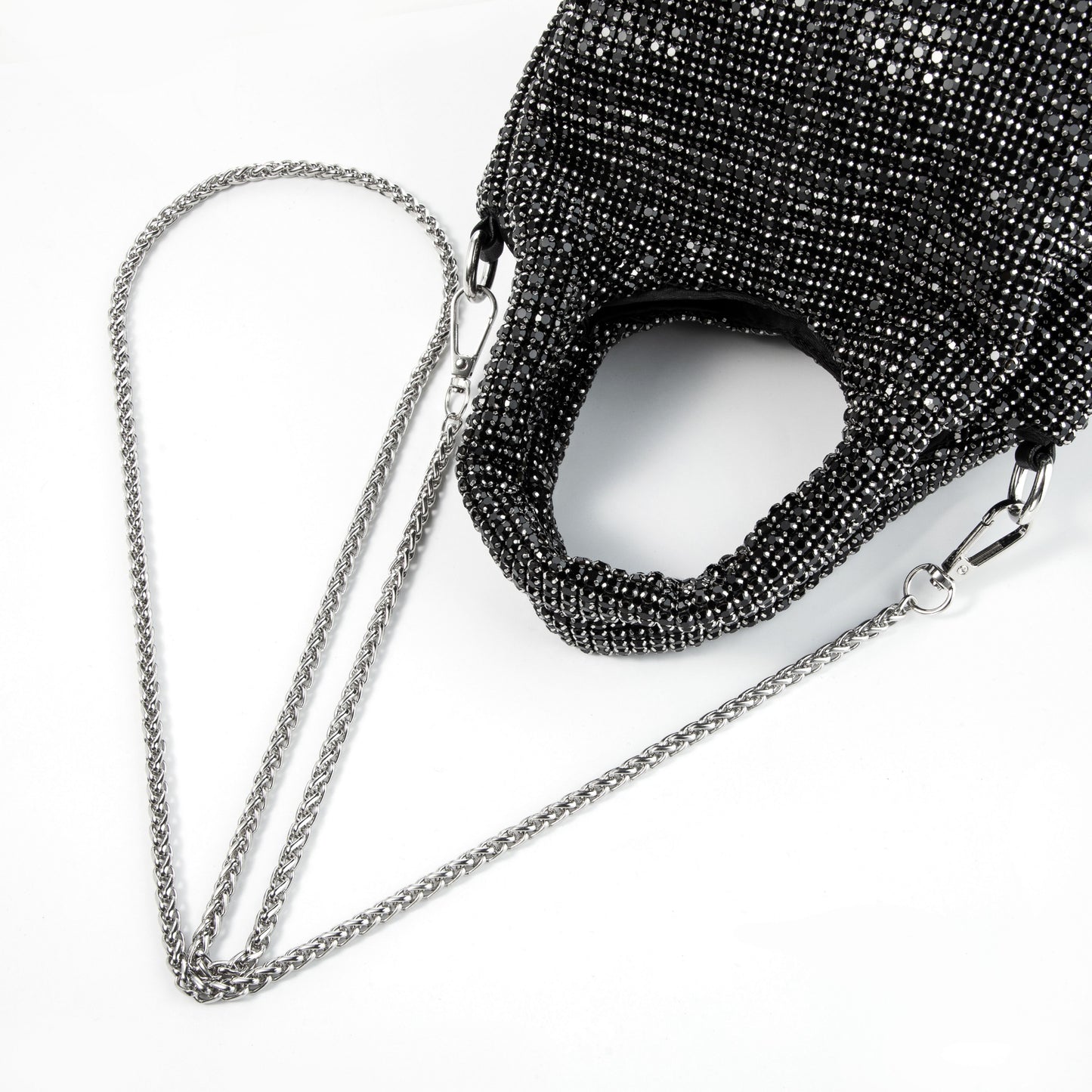 Rhinestone Gradient Gunmetal Tote