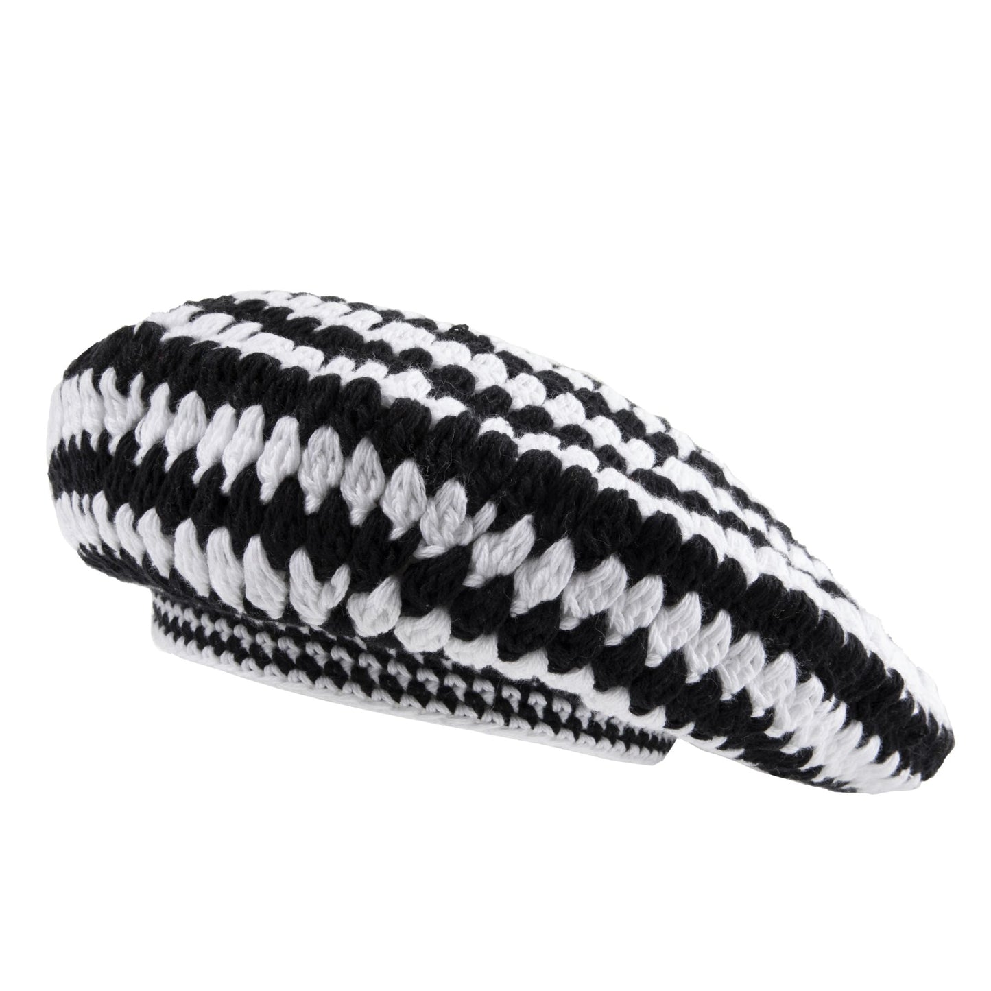 Black Striped Beret