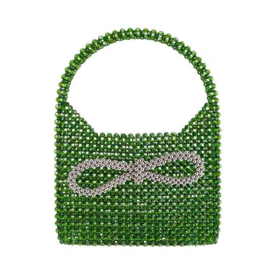 Silver Knot Green Handbag