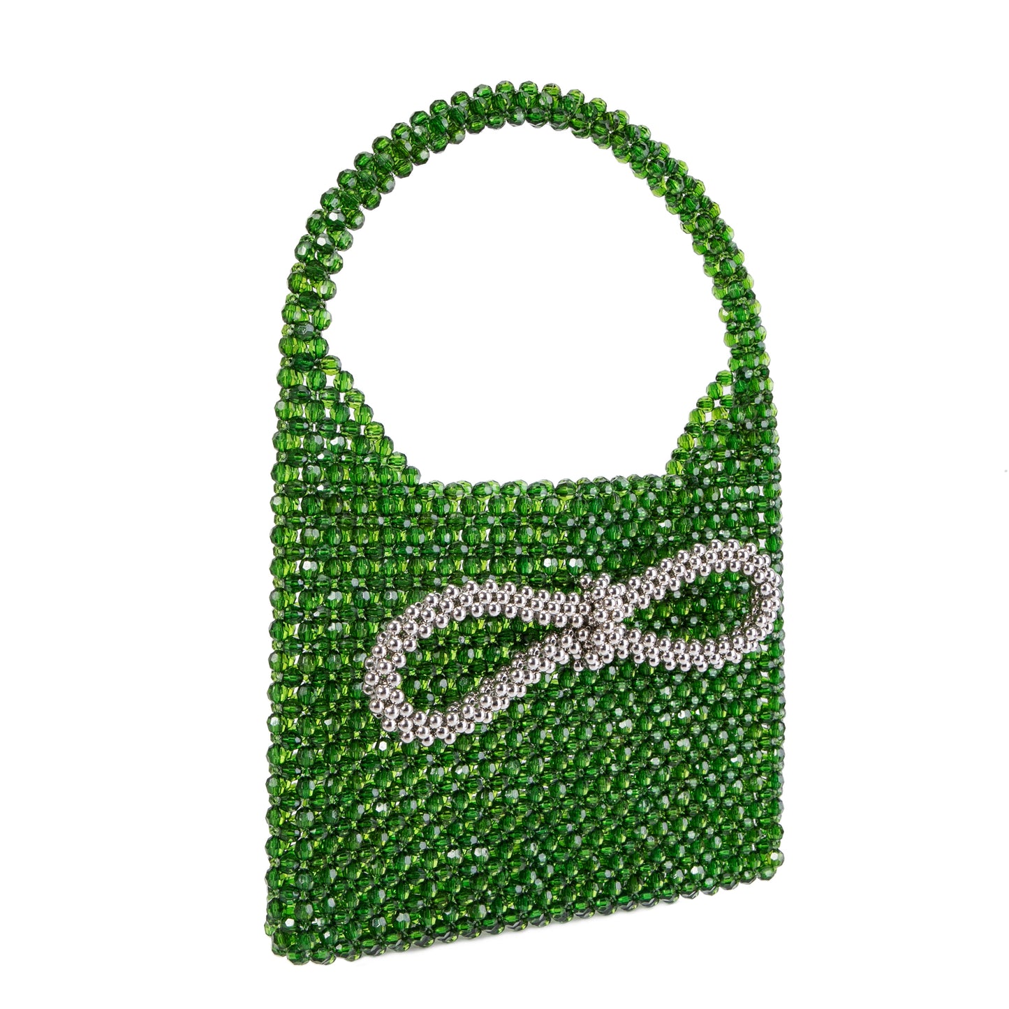 Silver Knot Green Handbag