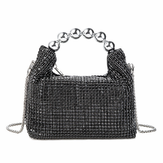 Rhinestone Sparkling Black Clutch